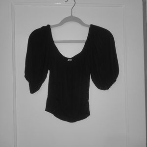 Boho Style Vintage Cold Shoulder Crop Top